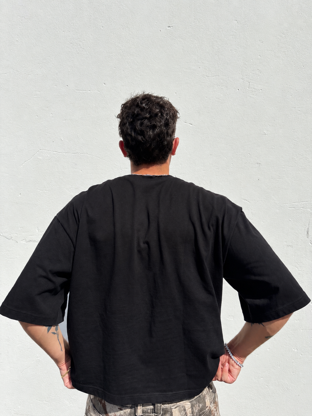 GHOSTHUSTLERS BLACK TEE - CROP EDITION